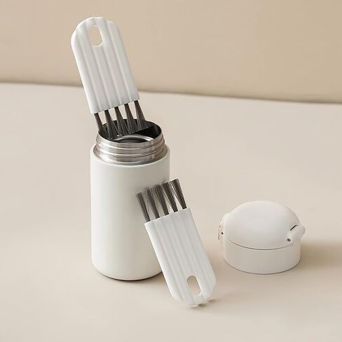 Keyboard Cleaning Brush Tool with Bendable Cup Cover, Flexible Dust Remover for Keyboards, Laptops, Office and Home, White in Saudi Arabia