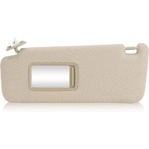 Left Driver Side Beige Sun Visor with Vanity Light Fit for Toyota 4Runner 2010-2023 Sunvisor Replacement 74320-35A91-B1