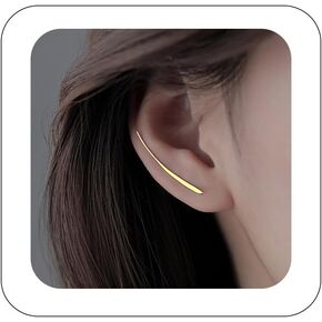 Climber Earrings Dainty Ear Cuffs Crawler Earrings for Women Unique Ear Crawler Earrings Minimalism Bar Earrings Wedding Birthday Jewelry Gifts