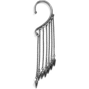 1Pcs Long Tassel Ear Cuff Chain Spike Bullet Earrings Non-Piercing Wrap Crawler Punk rivet bullet head Climber Crawler Wrap Sequins Long Ear Clip on Vintage Jewelry for Women and Girls