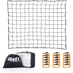 Orion Motor Tech Truck Bed Net, 5'x6' Cargo Net 10'x12' Max Bungee Net for Truck Bed Trailer, Universal Heavy Duty Car Rear Organizer Net for Large Loads (5 x 6 ft., Black)
