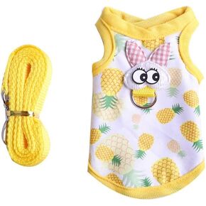 Guinea Pigs Harness and Leash - Soft Mesh Small Pet Harness with Wings and Safe Bell, No Pull Comfort Padded Vest for Guinea Pigs, Ferret, Chinchilla and Similar Small Animals (M, Red)