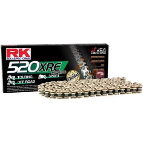 RK Racing Chain GB520XRE-120 Gold 120 Link XW-Ring Chain with Connecting Link
