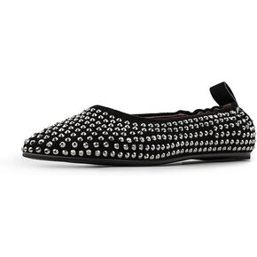 Women's Ballet Fashion Mary Jane Studded Flats for Lady Rounded Toe Casual Shoes