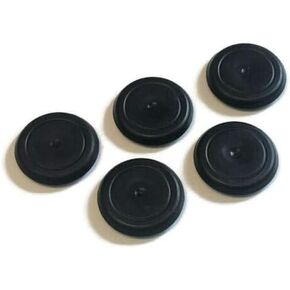 (5 1-1/4 Inch Black Rubber Flush Mount Hole Plug - Sheet Metal Auto Body Panel