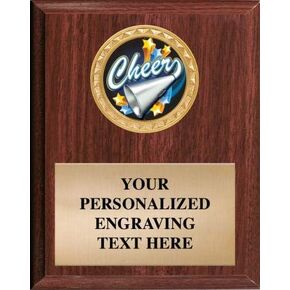 Cheer Megaphone Plaques Make A Great Award & Trophy. You Can Add Your Own Free Engraving.