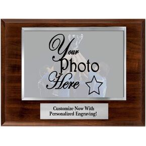 Crown Awards Photo Frame Plaque - 10x8 Customized Photo Plaque Award With Your Own Engraving, Great Coach Gift, Team Gift Prime