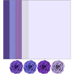 120 Sheets Purple Colored Cardstock, Art Kraft Cover Stock Paper, 65lb/175GSM for Card Construction Making, Scrapbooking, Printing, Quilling and Crafts DIY 4 Shades, 30 Sheet Each Color