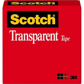 Scotch Transparent Tape, 1 Box, 1/2 in x 1296 in (600)