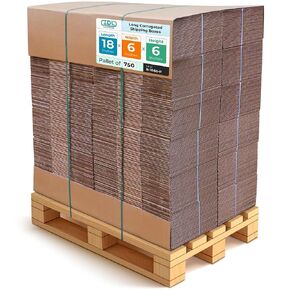 IDL Packaging Long Corrugated Shipping Boxes 18"L x 6"W x 6"H (Pack of 5) - Excellent Choice of Strong Packing Boxes for USPS, UPS, FedEx Shipping - Easy-to-Recycle Cardboard Boxes for Packaging