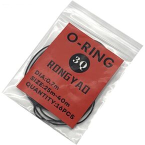 LICHIFIT Watch Back Cover Sealing Ring Waterproof Ring Gaskets 0.5/0.6/0.7/0.8mm Elastic Rubber O-Ring Black Watch Repair Accessories