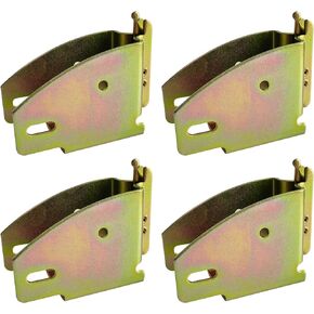Sutekus E-Track Wood Beam End Socket Shelf Brackets E-Track Accessories Cargo Storage Lumber Bracket for 2x4 & 2x6 in Trucks Trailers Vans RVs, 4PCS