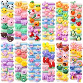 100Pcs Cotton Baby Hair Ties Soft Seamless Toddler Hair Ties Mini Elastic Cute Ponytail Holders for Kids(Random Style)
