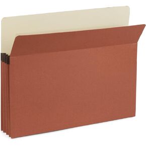Blue Summit Expanding File Pockets, Letter Size, 3.5" Expansion, Redrope – 10 Folders