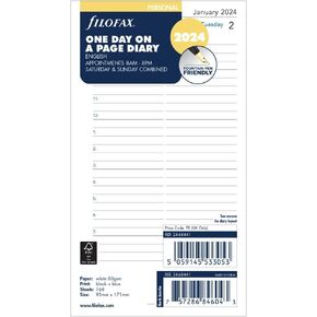Filofax Personal day per page English appointments diary - 2024