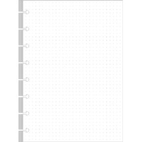 Junior Size TUL Discbound Dotted Refill Paper, 8-Disc Disbound Insert, 100 Sheets/200 Pages Dot Grid Paper, 100gsm White Paper, 5.8'' x 8.2''