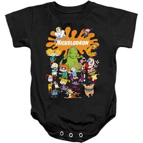 Popfunk Nickelodeon Brand Nick Splat Group Infant Baby Boys & Girls Onesie Snapsuit