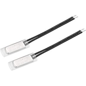 uxcell KSD9700 Thermostat, 55℃ Normally Open Temperature Switch Thermal Switch, N.O 5A Metal Temperature Controller 2pcs