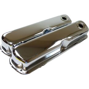 1962-85 متوافق/بديل لأغطية الصمامات الفولاذية ذات الكتلة الصغيرة Ford 260-289-302-351W - كروم in Kuwait