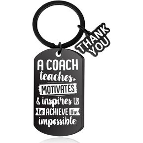 Coach Gifts for Men Women Thank You Gift for Coaches Baseball Volleyball Soccer Football Basketball Softball Team Hockey Gymnastics Fitness Instructor Best Coach ever Appreciation Cheer Keychain