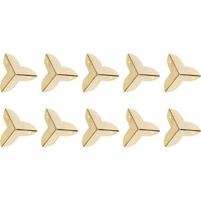 Box Corner Protectors Decorative(22mm/0.87") 20Pcs, Metal Wood Case Edge Guard - for Furniture Table Wood Case, Brass
