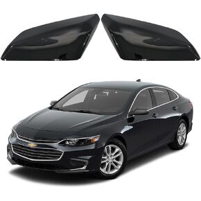 fit for Chevrolet Malibu Side Mirror Cover, fit for 2016 2017 2018 2019 2020 2021 2022 2023 2024 Chevy Malibu Passenger Driver Side Glossy Black 84026842 84026841