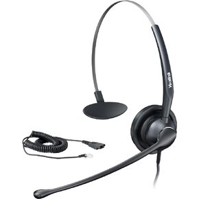 Yealink YHS34 Mono Headset - Mono - Quick Disconnect - Wired - 32 Ohm - 20 Hz