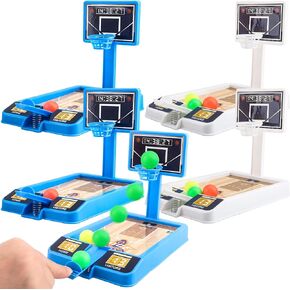 4 Pack Mini Desktop Basketball Game Basketball Shooting Game Toys Basketball Tabletop Games for Kids Goodie Bags Fillers Party Supplies, 2 Colors