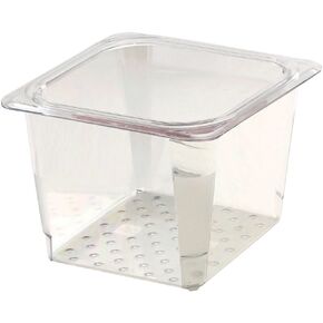 Cambro 65CLRCW135 Camwear 1/6 Size Colander Food Pan, Clear, 5" Deep, Case of 6