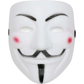 V for Vendetta Mask Anonymous Guy Fawkes Game Master Hacker Mask Scary Halloween Costume Cosplay Props for Masquerade