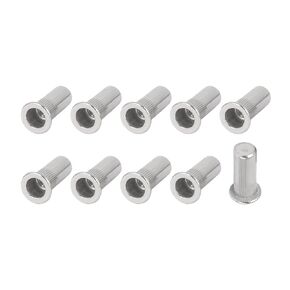 Sealed Rivet Nuts (M5) 20Pcs, 304 Stainless Steel Blind Closed End Threaded Insert Nuts - for Furniture Mechanical Fasteners, Silver Tone