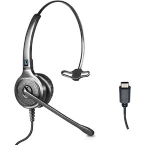 Leitner LH255 – Headsets for Call Centers – Works with All VoIP Phone Systems – Comfortable for All Day Wear – USB-A
