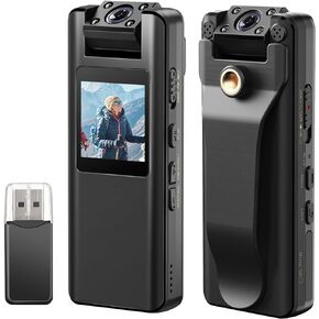 BOBLOV A22 Body Camera, 2000mAh Battery, Memory Expand for Max 256GB, Loop Recording and Night Vision for 11Hours, for Law Enforcement, Hiking, and Waling Pets(ONLY A22 Camera)