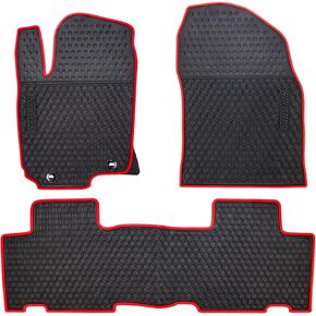 Car Rubber Floor Mat Custom Fit for Toyota RAV4 2014 2015 2016 2017 2018 Full Black Auto Floor Liner Mats All Weather Protection Heavy Duty Odorless