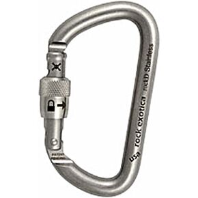 Rock Exotica rockD Stainless Screw-Lock Carabiner C2SS