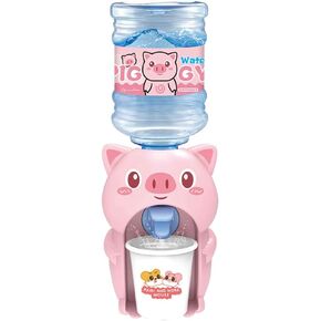 LUOZZY Mini Water Dispenser for Kids Lovely Pig Water Machine Funny Water Toy for Kids (Pink)