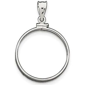Coin Bezel Sterling Silver Coin Edge Frame Mount Pendant for US 10 Cent Dime, 1/10 oz China panda gold coin, 2.5 India Head gold Coin