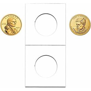 Guardhouse Coin Flips for Small Dollars, 100 Count, Brand Cardboard and Mylar 2"x2" Paper Coin Holders