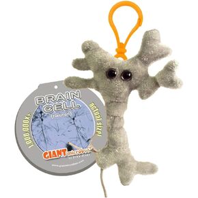 GIANTmicrobes Brain Cell Plush Keychain, Neuron Plush, Neuroscience Gifts, Neurology Gifts, Science Plush, Psychology Gifts, Psychology Decor, Brain Themed Gifts, Mental Health Awareness