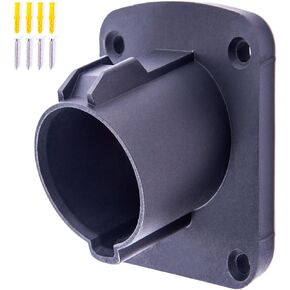 SKYFISH Non Rusting EV Charger Holder - Premium Wall-Mounted SAE J1772 Holster for Electric Vehicle Charging Cable Management,Nozzle Holster Dock with Screws Outdoor/Indoor (Holder, Black)