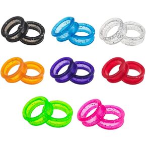 12 Pack Silicone Scissors Finger Rings Grips, Soft Rubber Finger Protector Ring Scissors for Pet Barber Dog Hair Cutting Scissors Accessories (8 Colors)