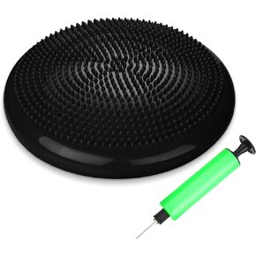 Wobble Cushion with Inflation Pump Balance Disc Stability Disc Wiggle Seat Therapy Exercise Office Chair or Kids Sensory