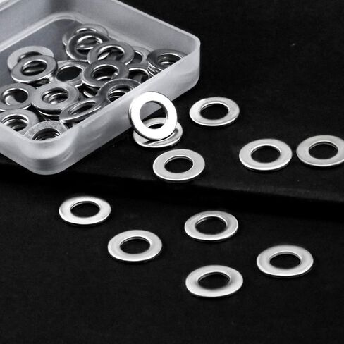 50 قطعة 12 مم من الفولاذ المقاوم للصدأ، غسالات مستديرة فضية لعلامات مجوهرات سوار مشابك السيارات (12 مم) in Kuwait