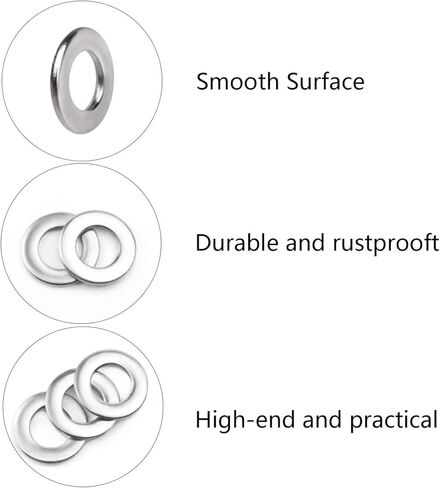 50 قطعة 12 مم من الفولاذ المقاوم للصدأ، غسالات مستديرة فضية لعلامات مجوهرات سوار مشابك السيارات (12 مم) in Kuwait