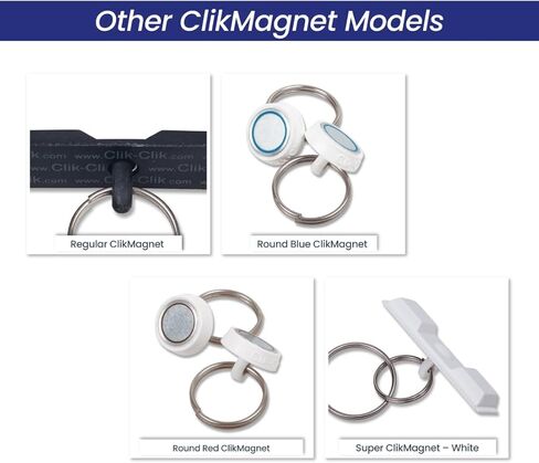 خطافات السقف ClikMagnet العادية - مغناطيسات قوية لتعليق العروض واللافتات والمزيد - مغناطيسات بوزن 5 رطل - عبوة من 20 قطعة، بيضاء in Kuwait