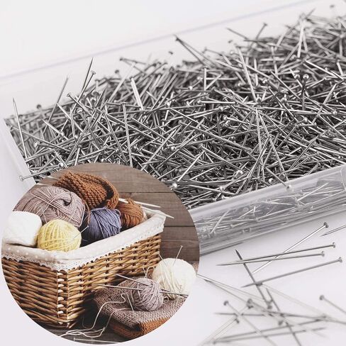 4000 Pieces Straight Pins, BetterJonny Stainless Steel Dressmaker Pins with Pin Cushion and Plastic Boxes Flat Head Satin Pin Sewing Pins for Jewelry Craft Sewing Projects in Saudi Arabia