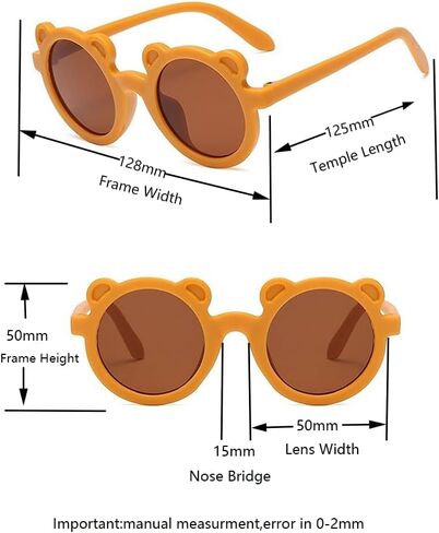 3 Pieces Girls Round Sunglasses UV400 Protection Kids Cute Suglasses for Girls Boys Age 3-12 Beach Outdoor Sports in Saudi Arabia