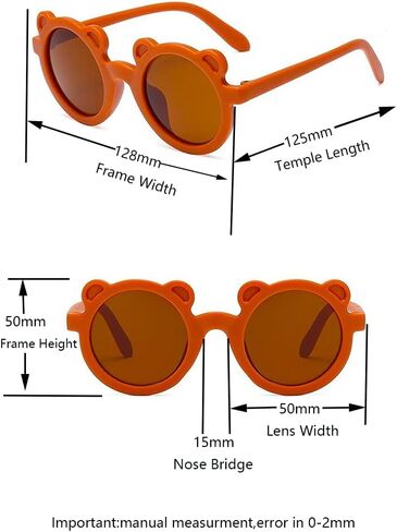 3 Pieces Girls Round Sunglasses UV400 Protection Kids Cute Suglasses for Girls Boys Age 3-12 Beach Outdoor Sports in Saudi Arabia