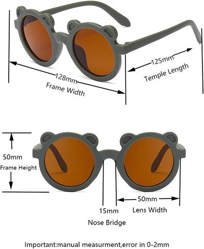 3 Pieces Girls Round Sunglasses UV400 Protection Kids Cute Suglasses for Girls Boys Age 3-12 Beach Outdoor Sports in Saudi Arabia