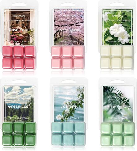 Scented Wax Melts, Soy Wax Cubes for Wax Warmer, Wax Melts Wax Cubes, 6 x2.5oz, Coconut Vanilla, Pineapple, Lemon, Lavender, Mango, Mint in Saudi Arabia